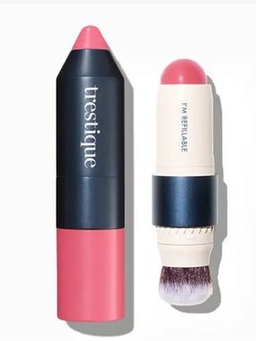 treStiQue Blush Stick + Brush in New Delhi Lotus 6.1g BRAND NEW IN BOX